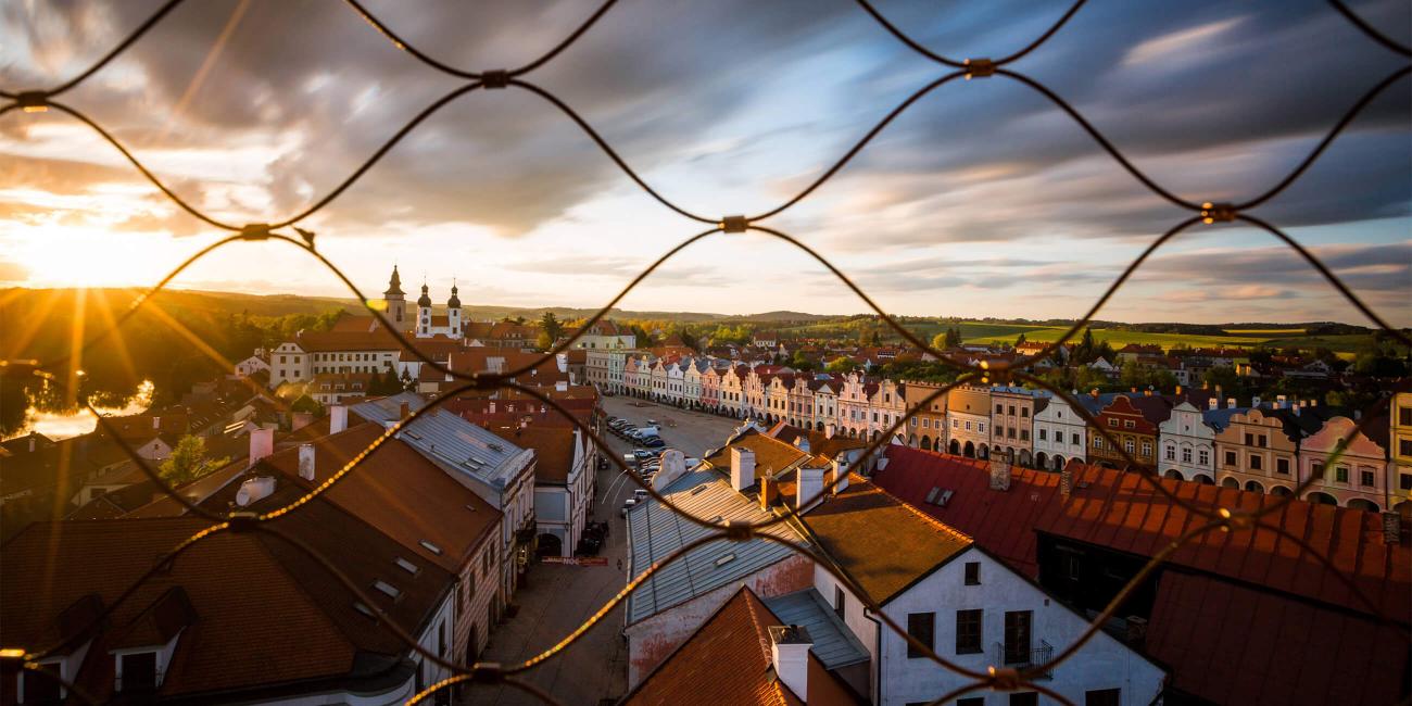 Kraj pod Javořicí, Telč, Vyhlídka z věže sv. Ducha 