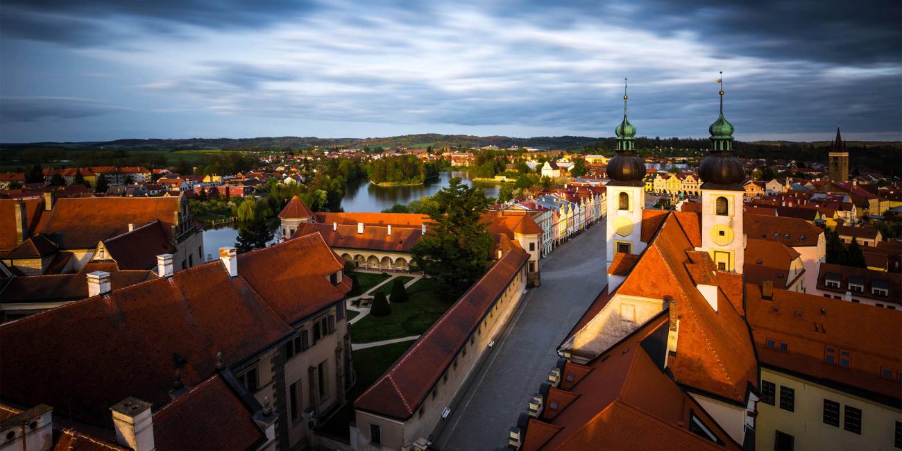 Kraj pod Javořicí, Telč, Kostel svatého Jakub, farní kostel, vyhlídková věž